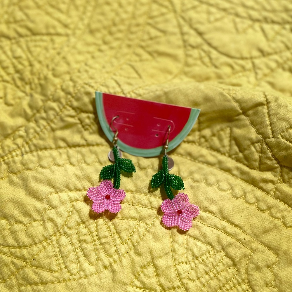 Susan Alexandra beaded floral earrings